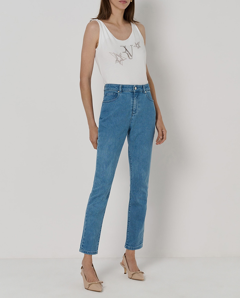Imagen 0 de Pantalón de mujer pitillo sarga de algodón