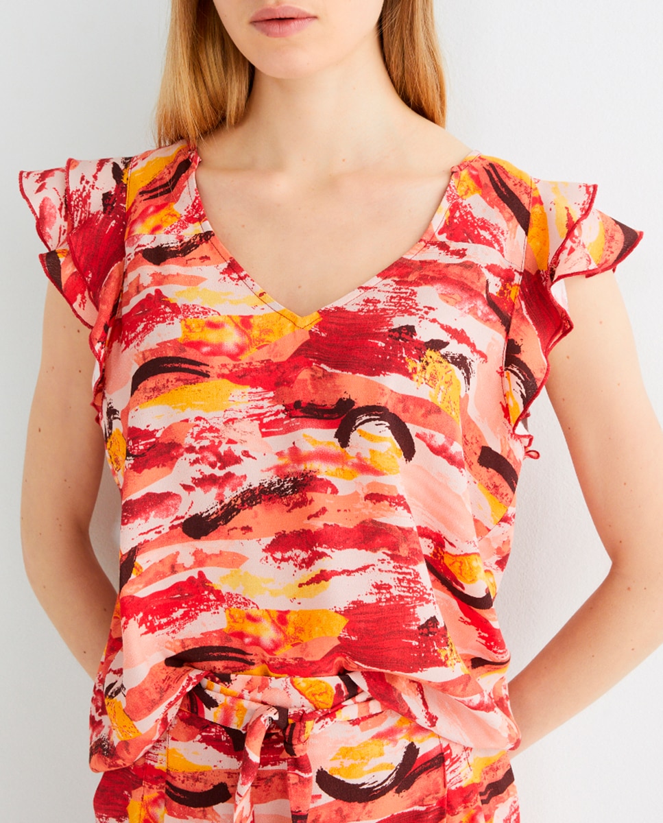 Imagen 0 de Blusa de mujer cuello pico