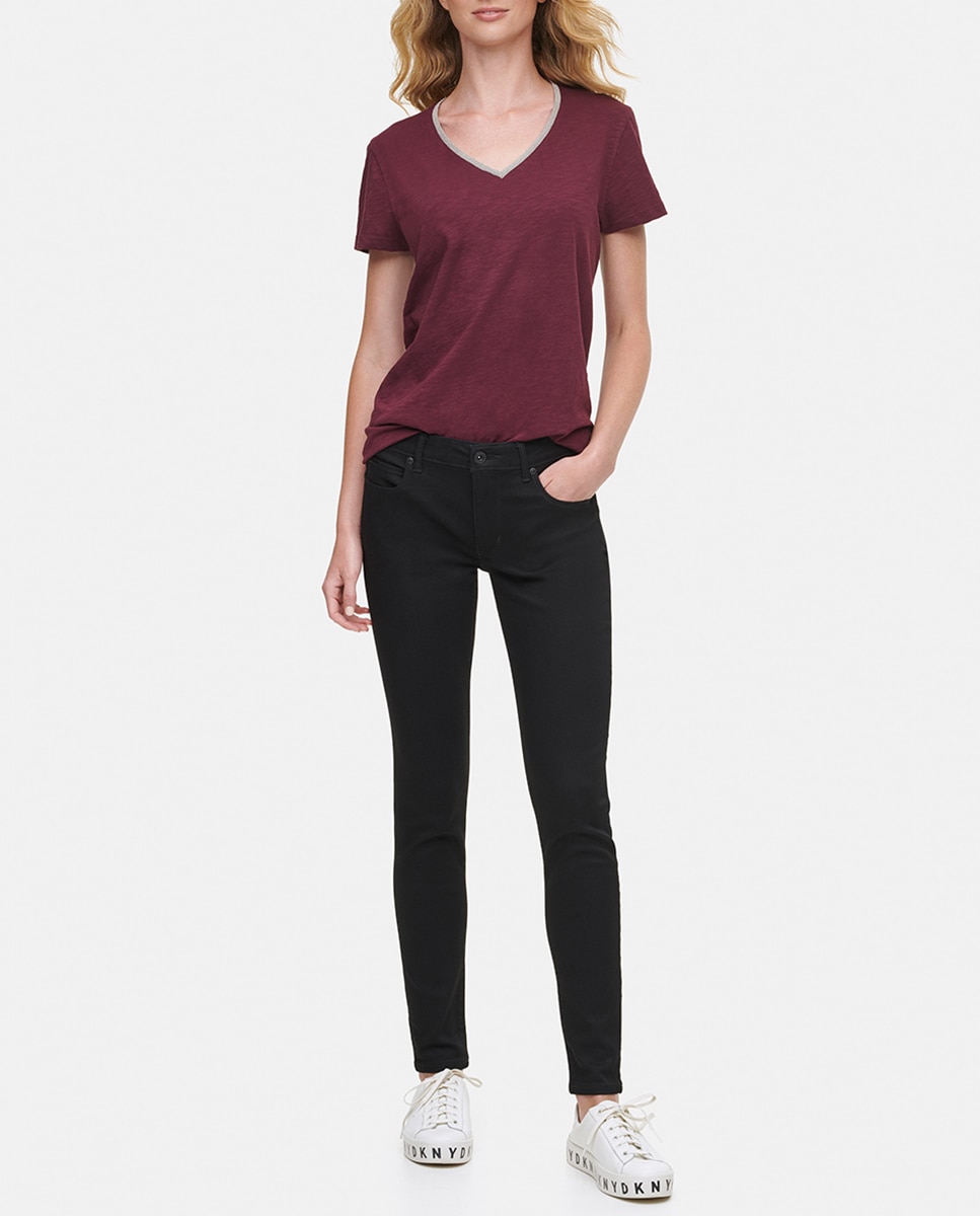 Imagen 0 de Vaquero de mujer skinny largo con tiro medio