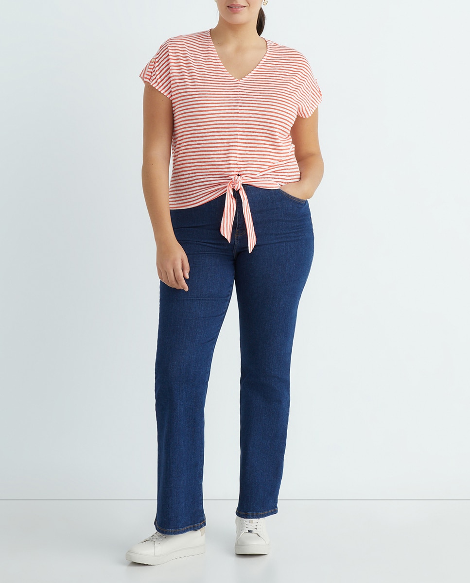 Imagen 0 de Camiseta de mujer estampado rayas