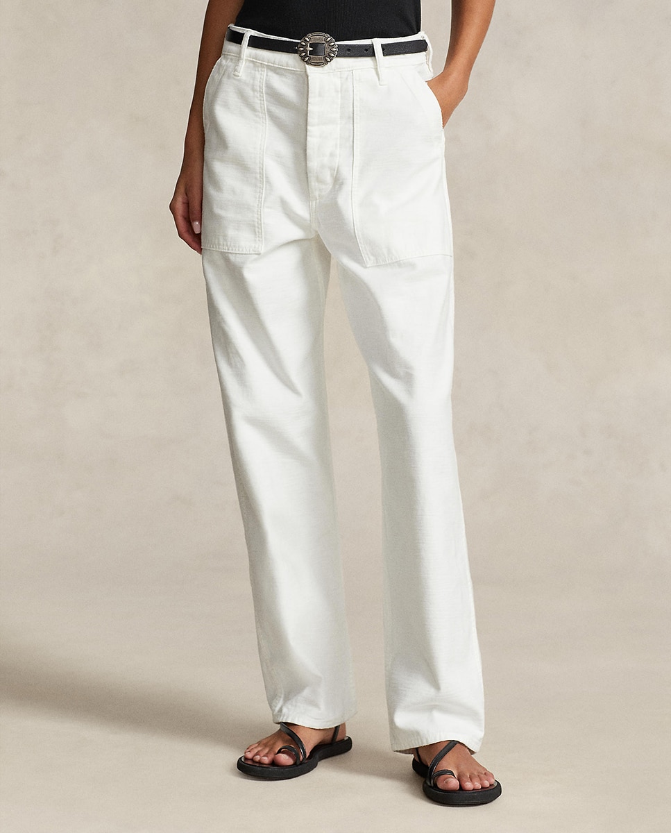 Imagen 0 de Pantalones de mujer rectos de algodón