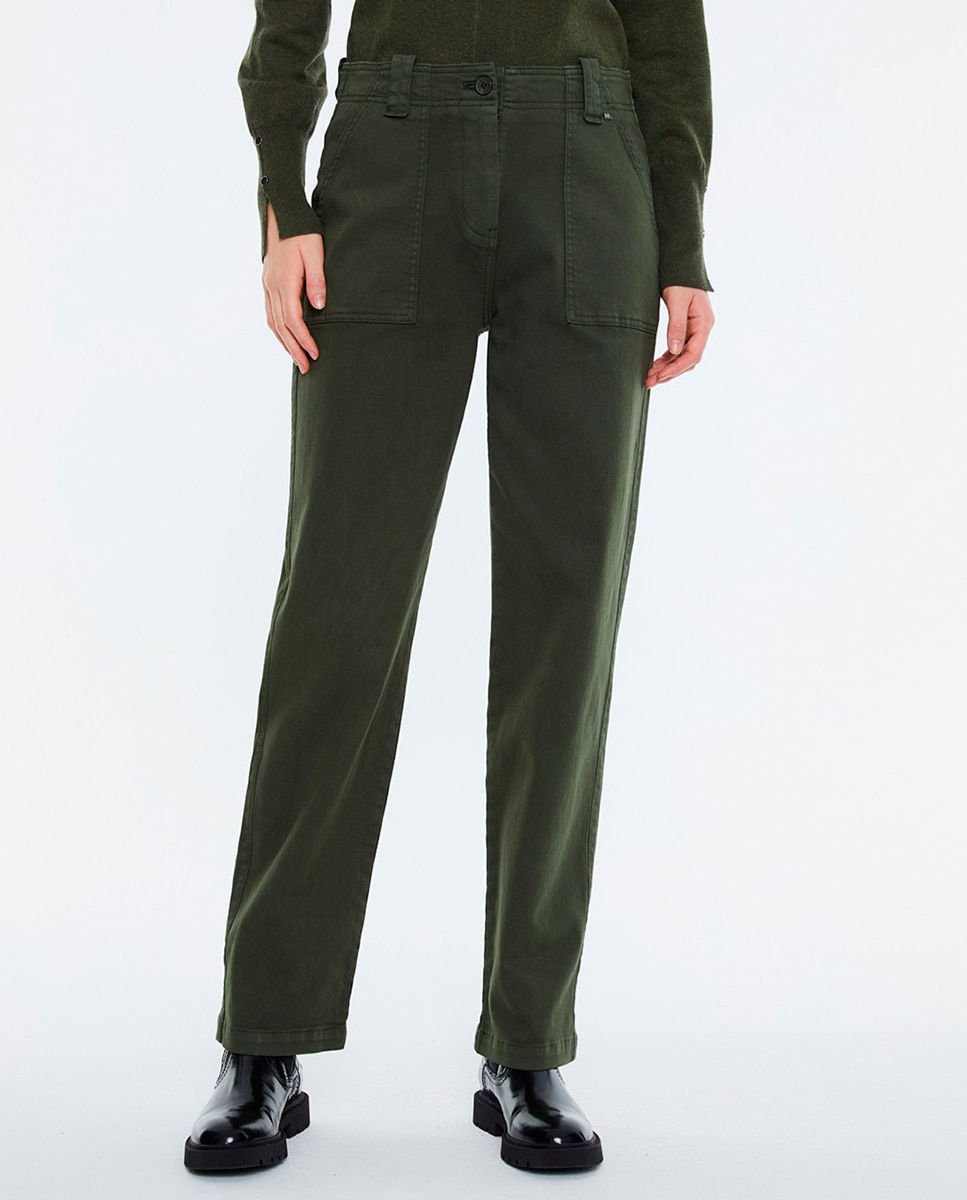 Imagen 0 de Pantalón recto tiro alto de mujer