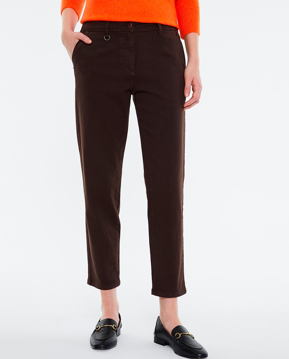 Imagen 0 de Pantalón recto tobillero de mujer