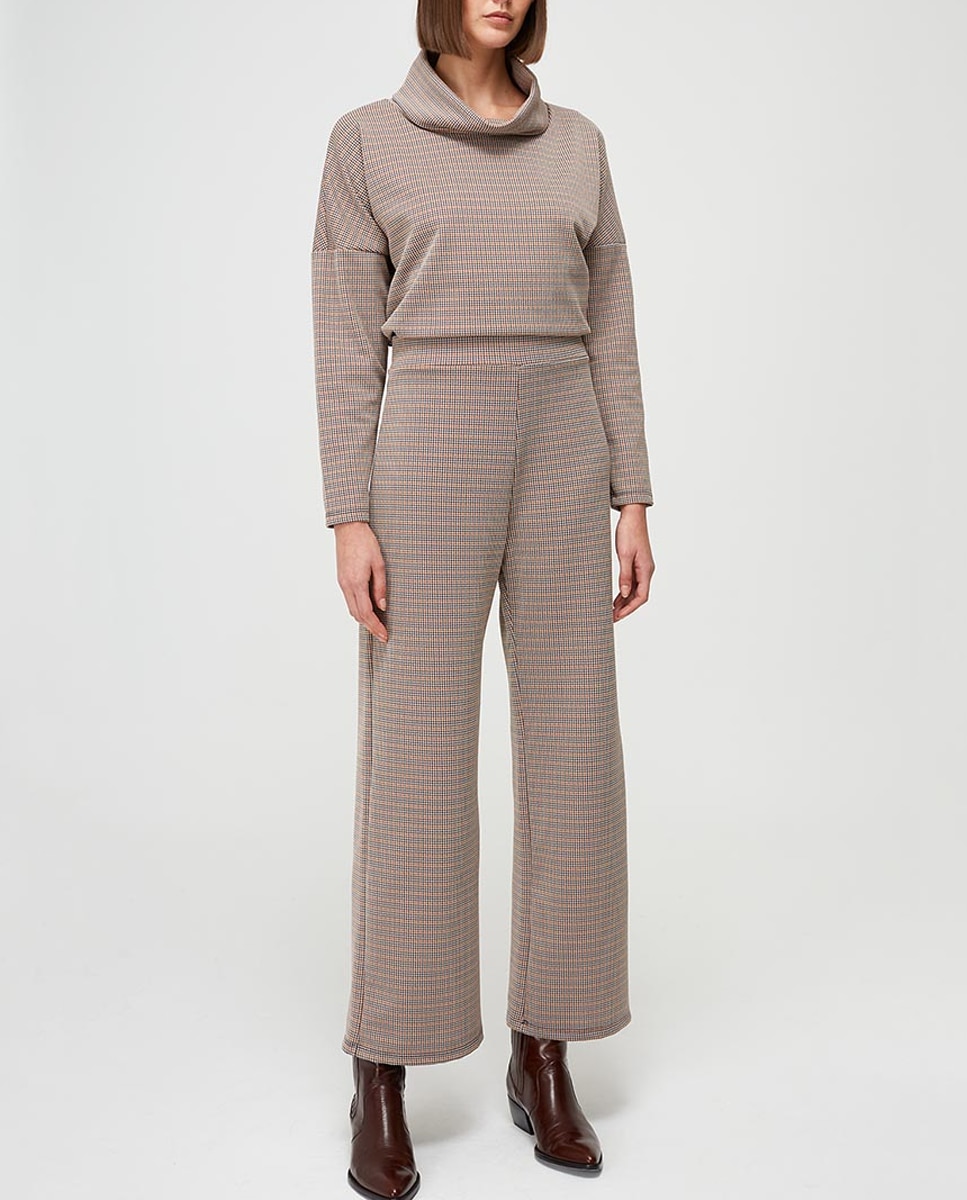 Imagen 0 de Pantalon de mujer corte recto cuadros vichy
