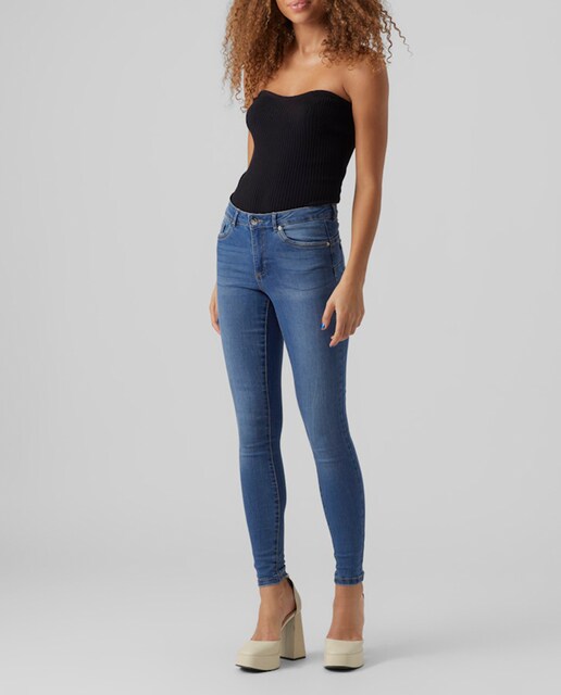 Imagen 0 de Jeans pitillo de mujer con cintura regular