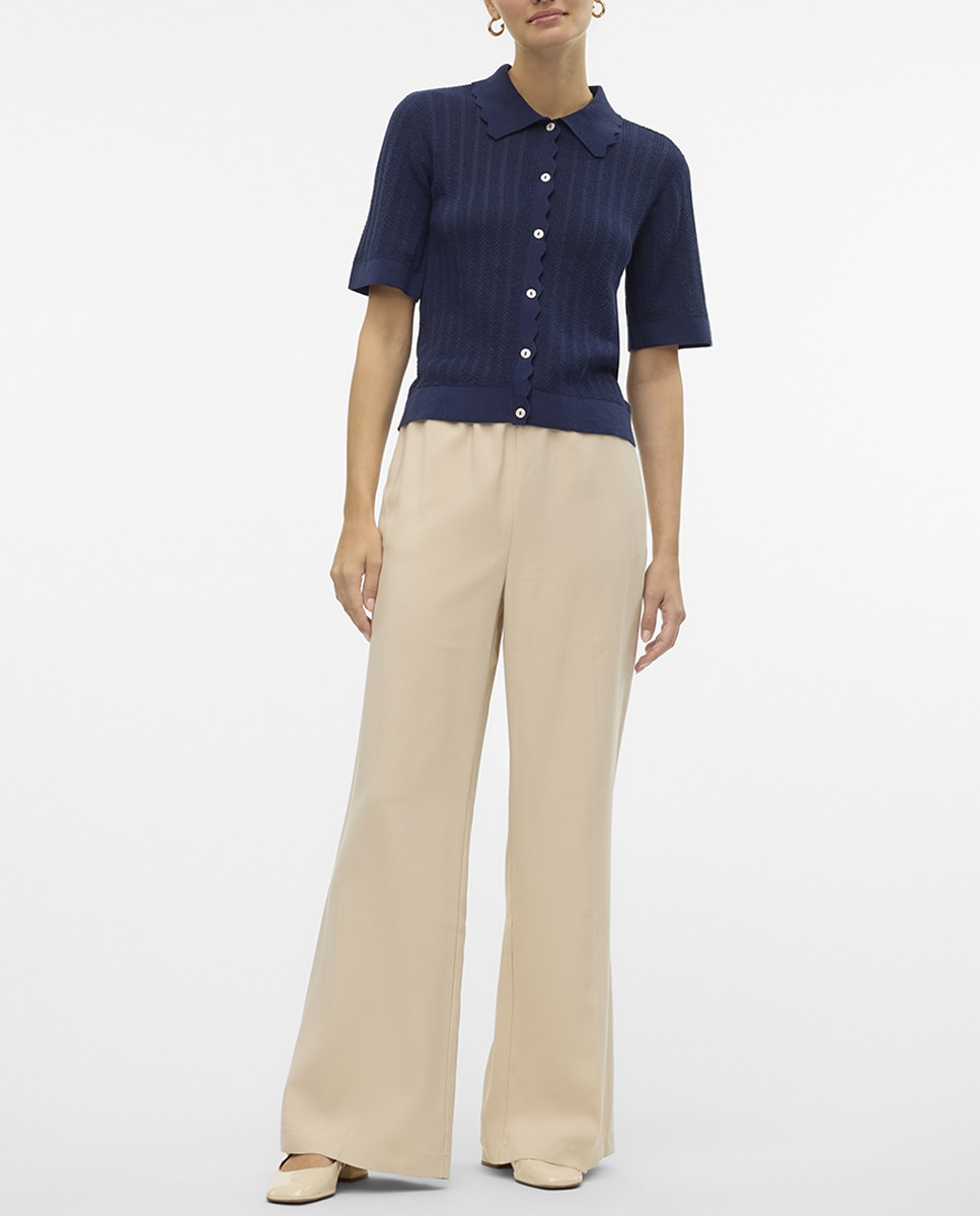Imagen 0 de Pantalon palazzo de mujer con cintura elástica