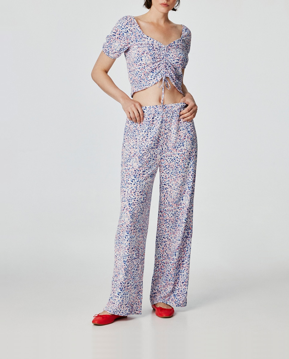 Imagen 0 de Pantalón estampado largo de mujer.