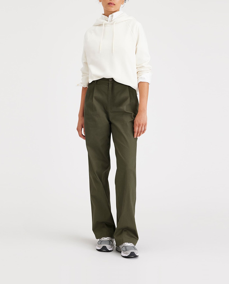 Imagen 0 de Pantalón Chino de mujer ancho con pinzas