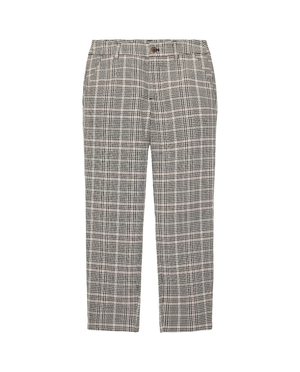 Imagen 0 de Pantalón pitillo de mujer con estampado de cuadros