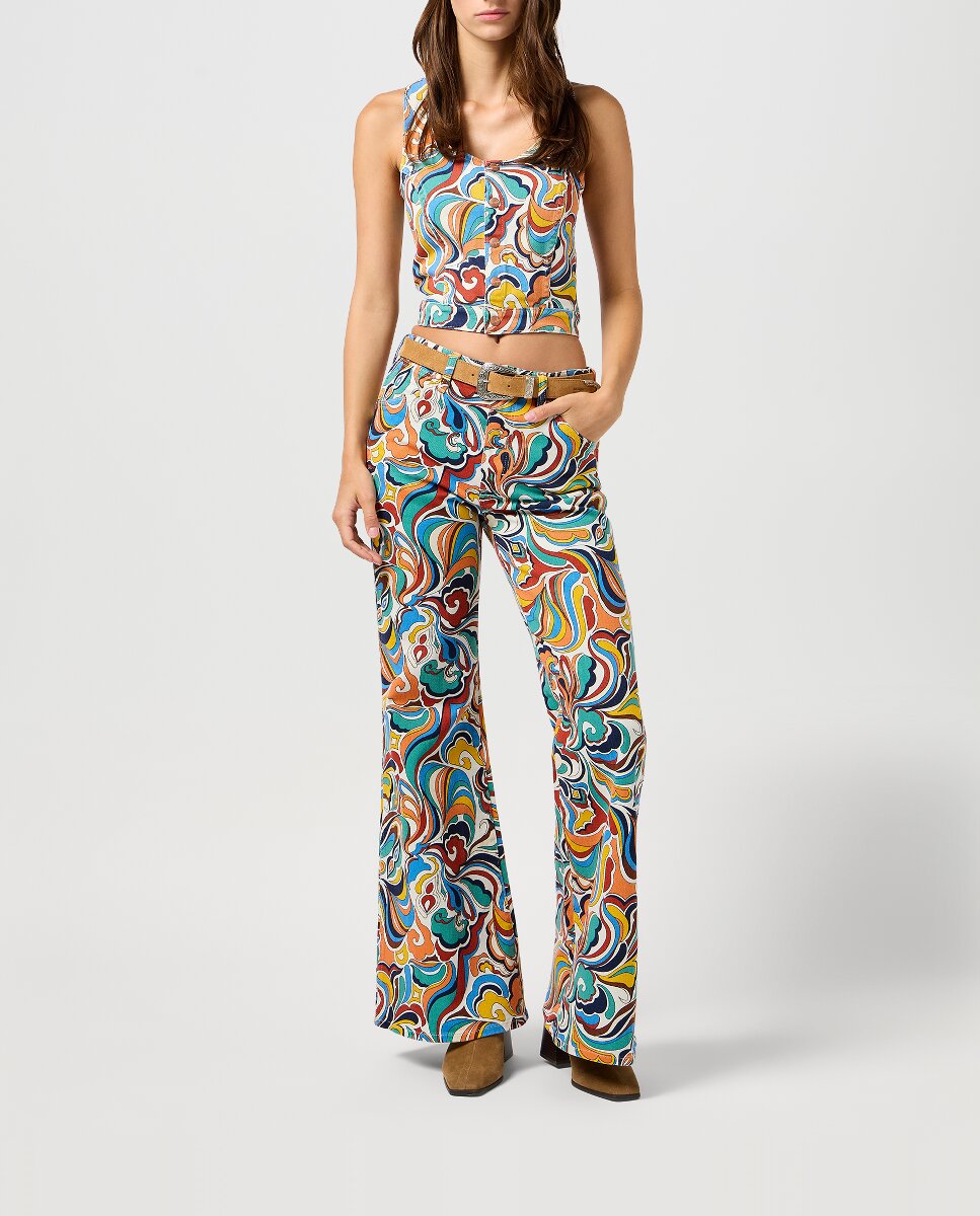 Imagen 0 de Pantalón largo de mujer High Rise Flare