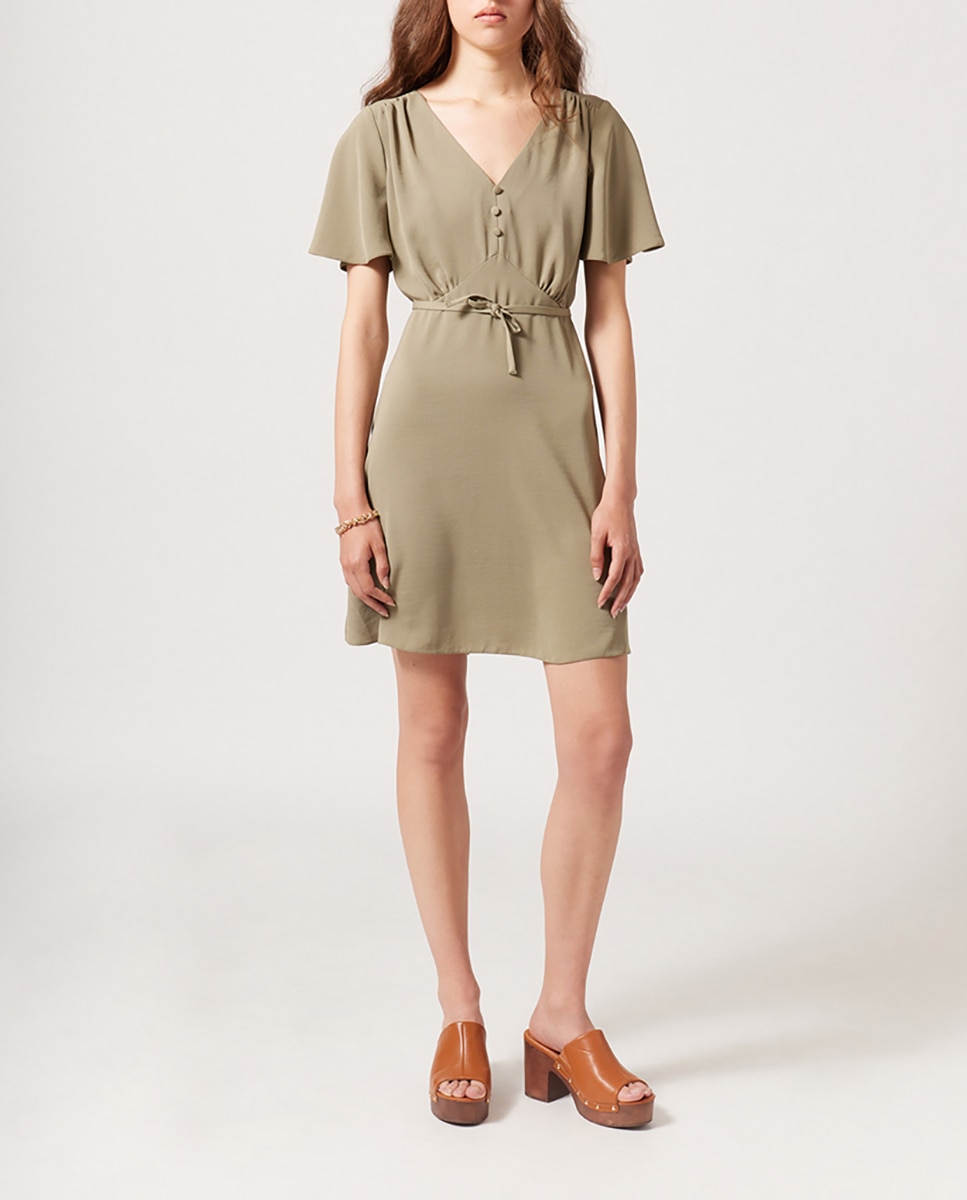 Imagen 0 de Vestido corto mujer tejido fluido