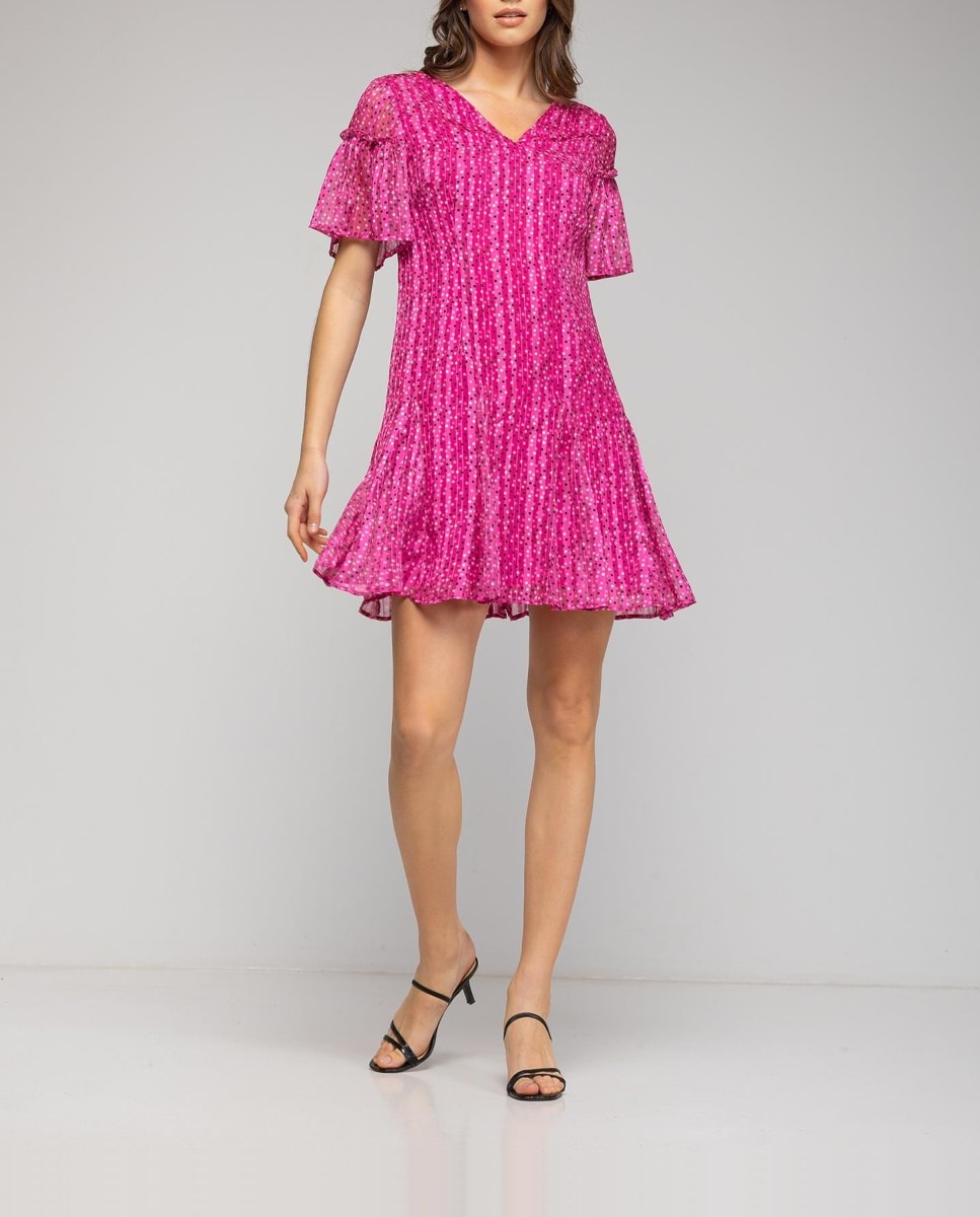 Imagen 0 de Vestido corto con volantes