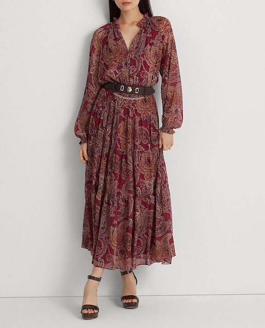 Imagen 0 de Vestido largo con estampado paisley