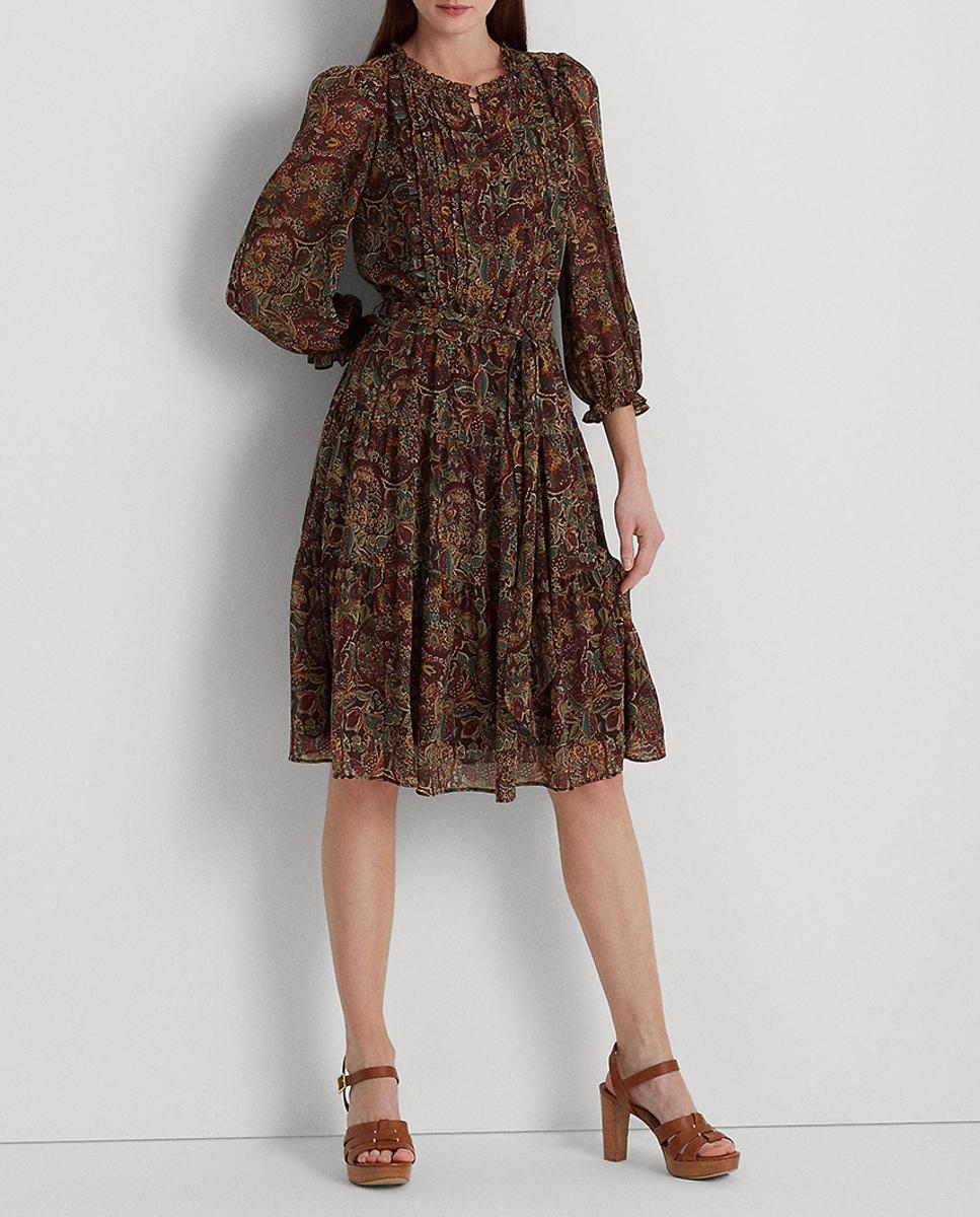 Imagen 0 de Vestido midi con estampado abstracto