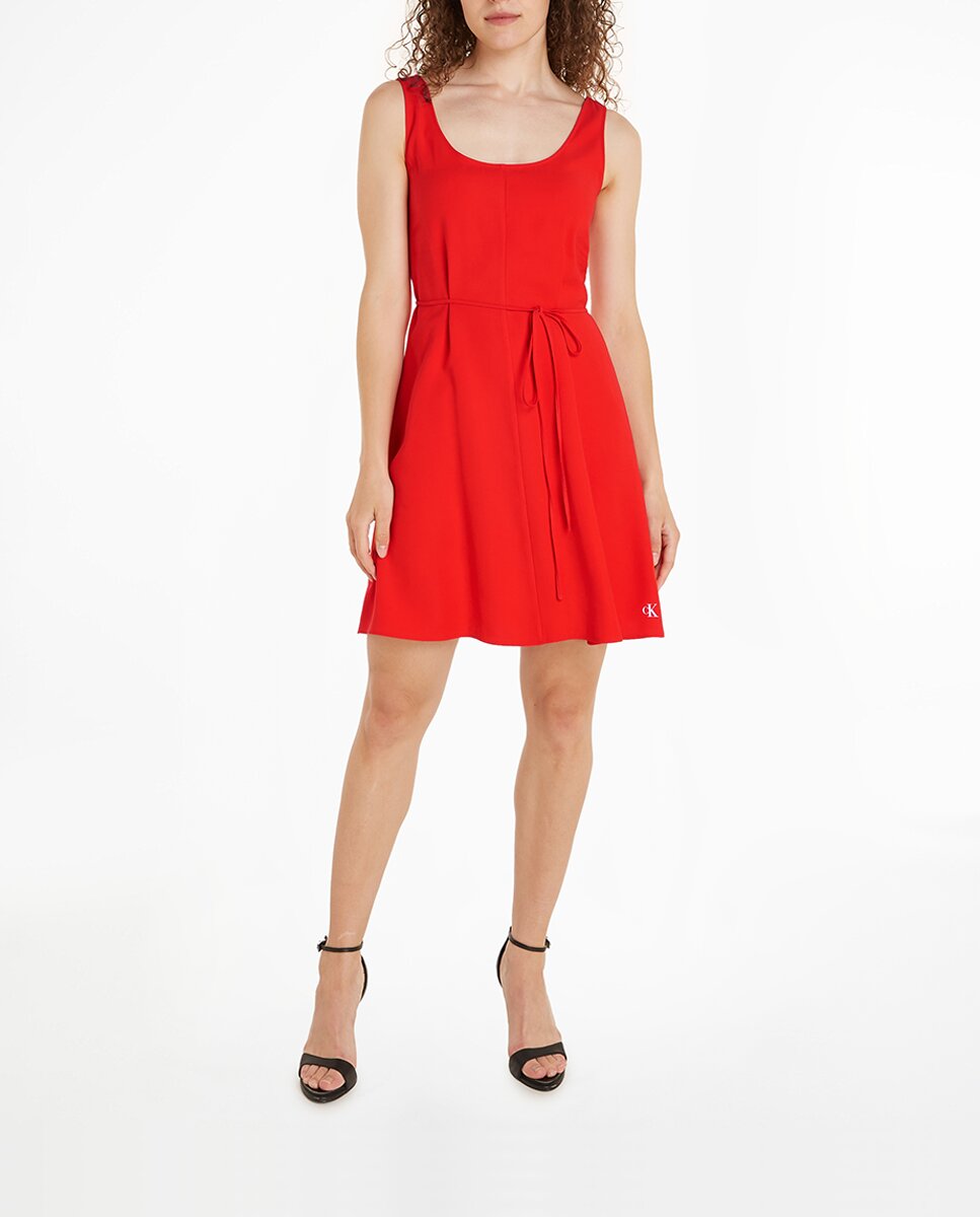 Imagen 0 de Vestido Mujer atado a la cintura de sarga suave