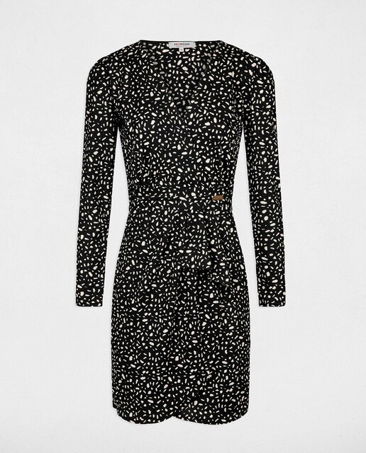 Vestido corto estampado de mujer.