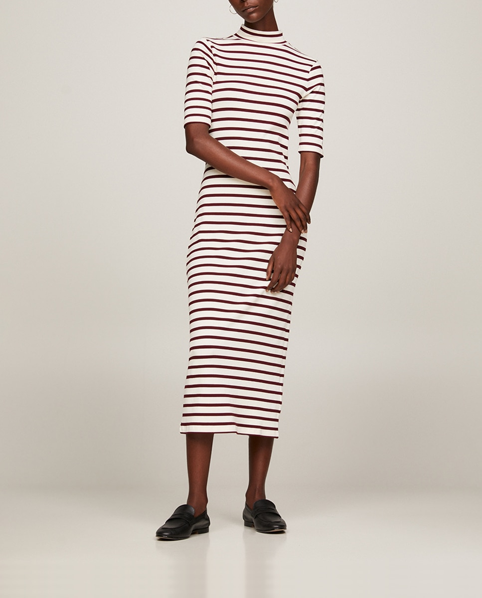 Imagen 0 de Vestido manga corta midi