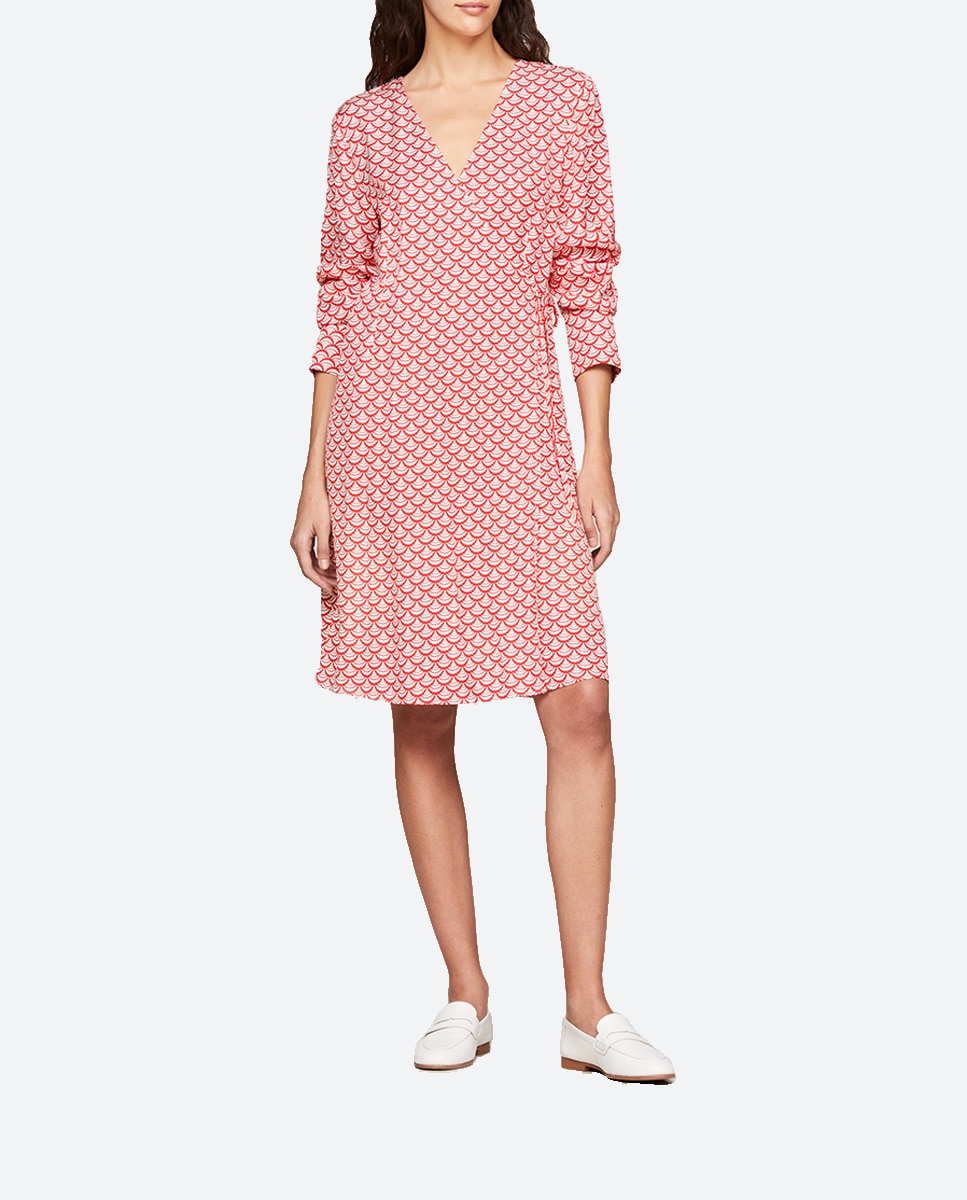 Imagen 0 de Vestido cruzado fluido cuello pico