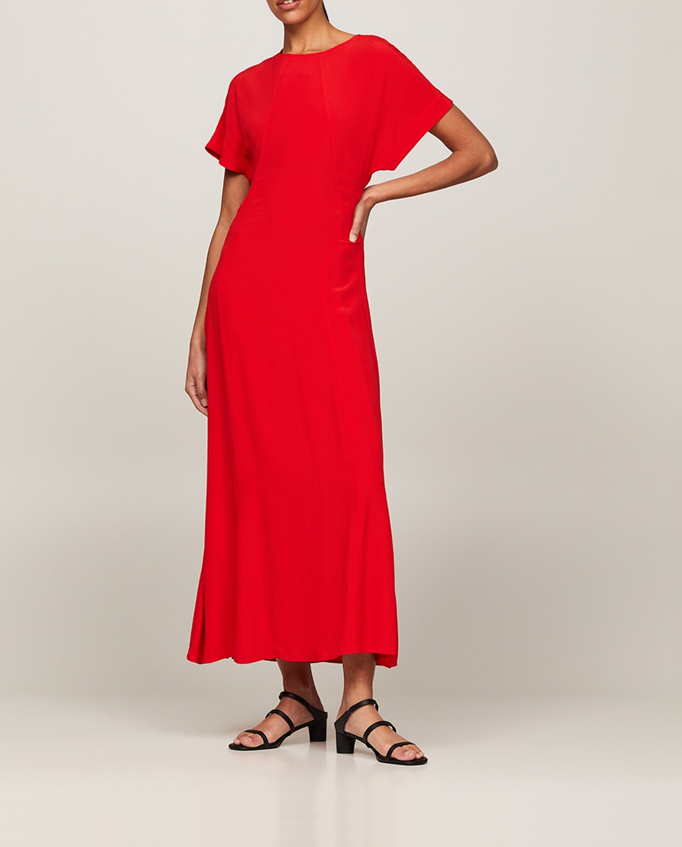 Imagen 0 de Vestido maxi manga corta