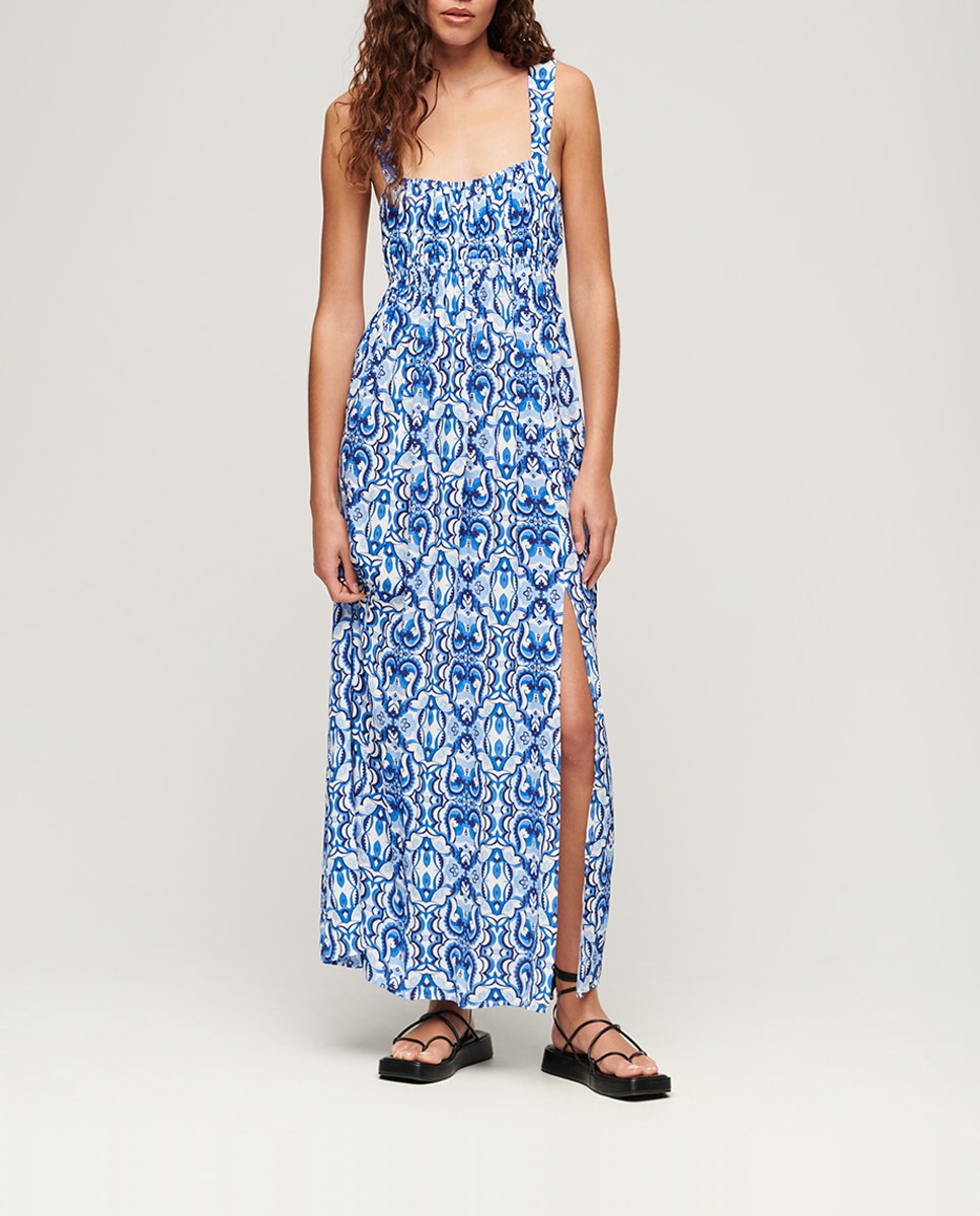 Imagen 0 de Vestido maxi con tiras de anudar en la espalda