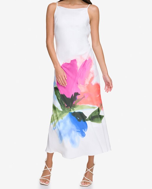 Imagen 0 de Vestido midi de tirantes