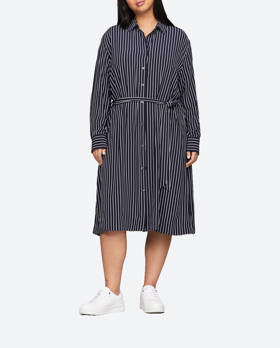 Imagen 0 de Vestido estampado midi manga larga