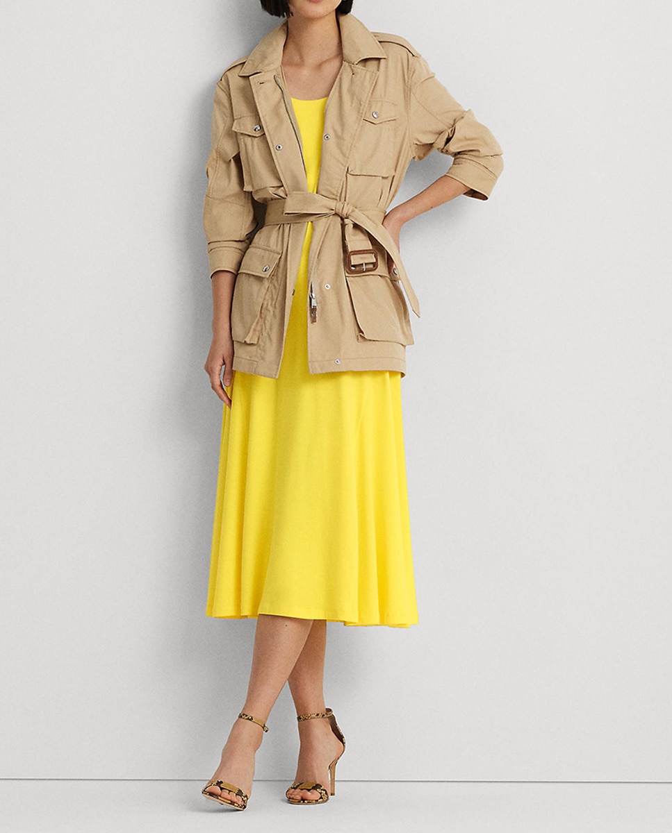 Imagen 0 de Vestido midi evasé de tirantes