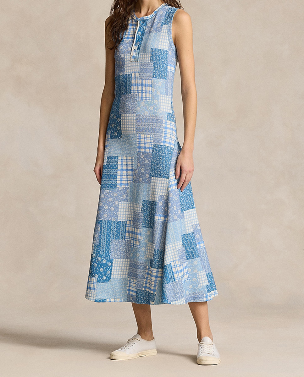Imagen 0 de Vestido largo de algodón sin mangas