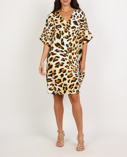 Imagen 0 de Caftán corto de mujer animal print