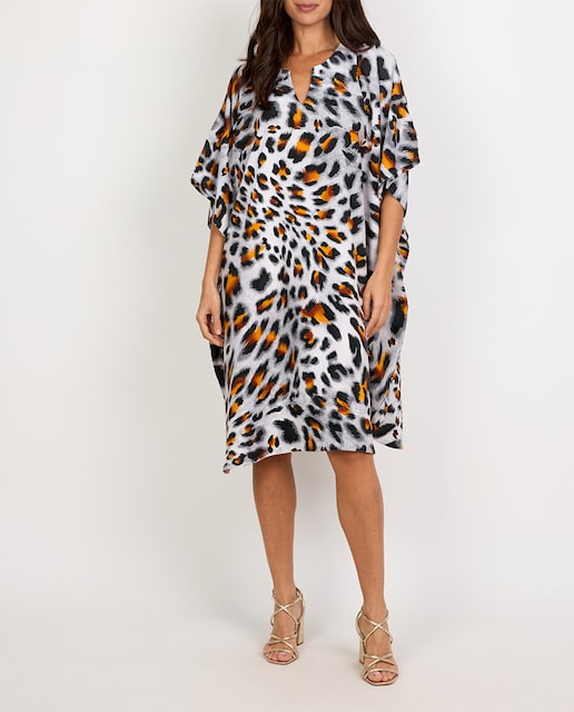 Imagen 0 de Caftán corto de mujer animal print