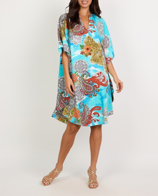 Imagen 0 de Caftán corto de mujer tupido cachemir