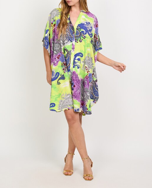 Imagen 0 de Caftán corto de mujer tupido cachemir