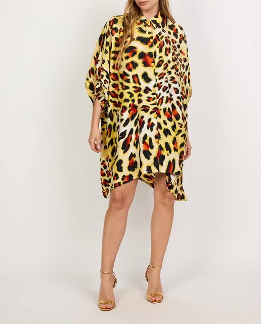 Imagen 0 de Caftán corto de mujer animal print