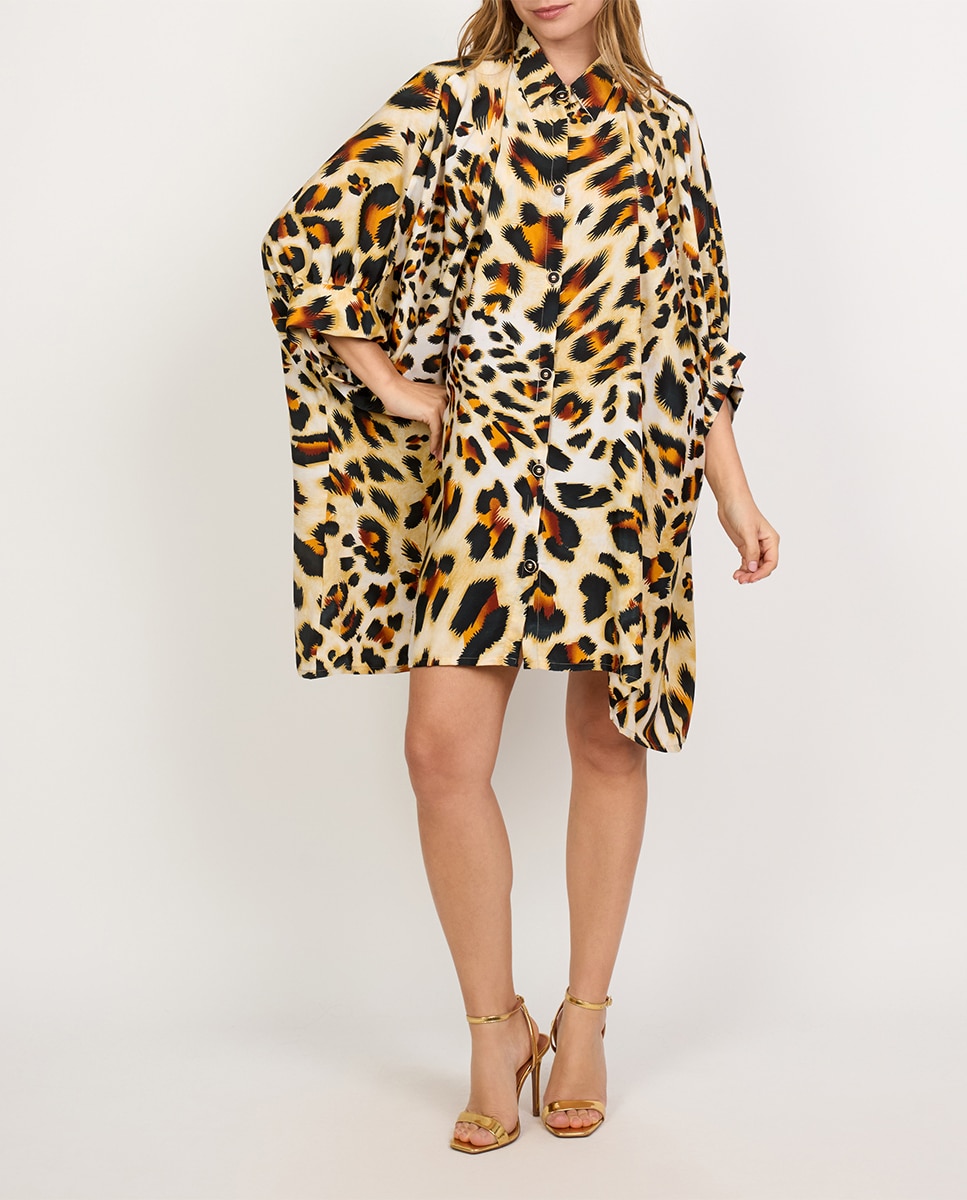 Imagen 0 de Caftán corto de mujer animal print