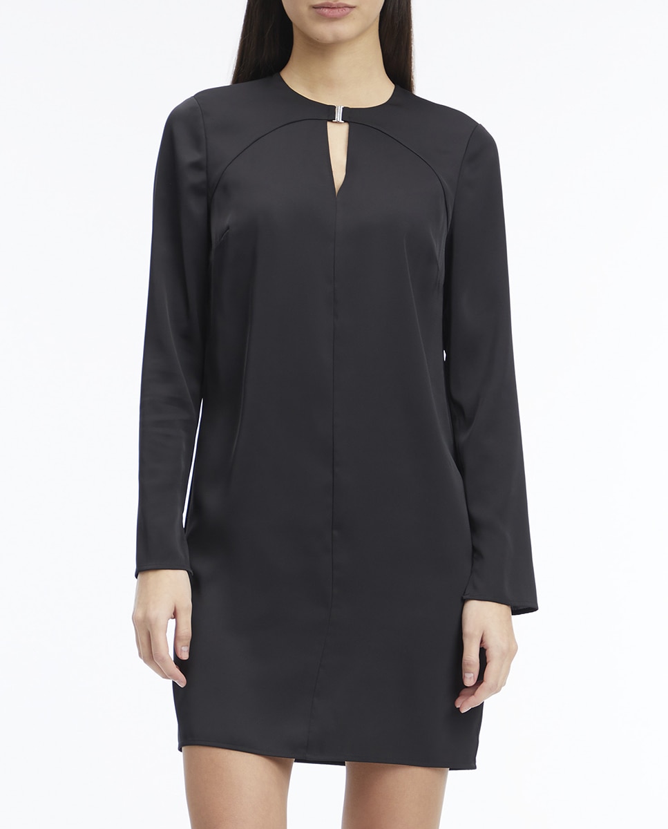 Imagen 0 de Vestido corto terciopelo cuello pico