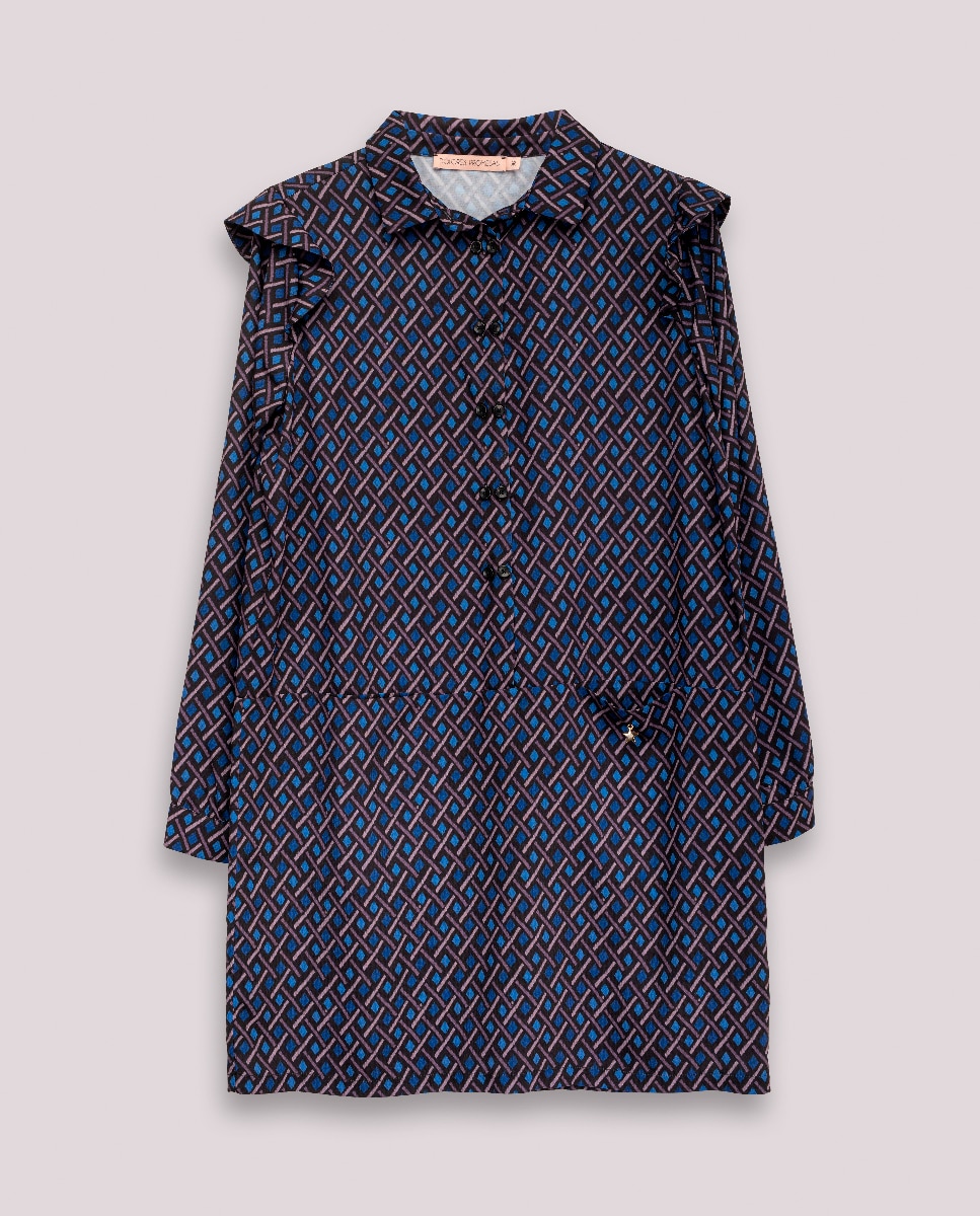 Imagen 0 de Vestido Elena Estampado Geométrico