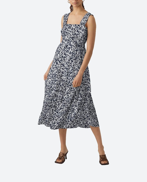 Imagen 0 de Vestido con elástico corte midi