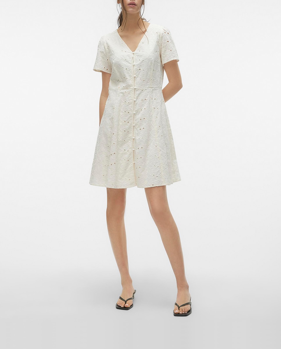 Imagen 0 de Vestido con botones diseño troquelado