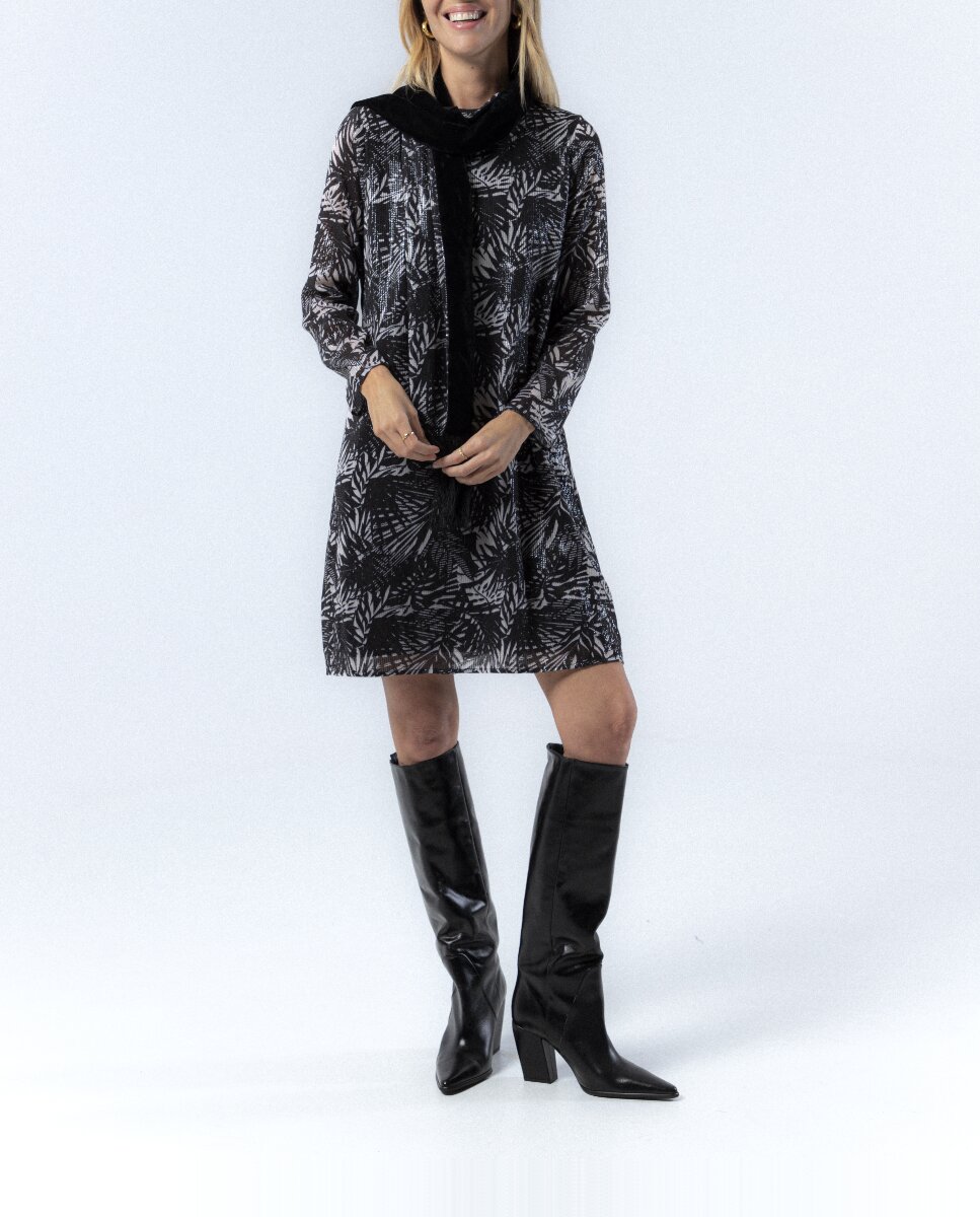 Imagen 0 de Vestido estampado lentejuelas Fernanda