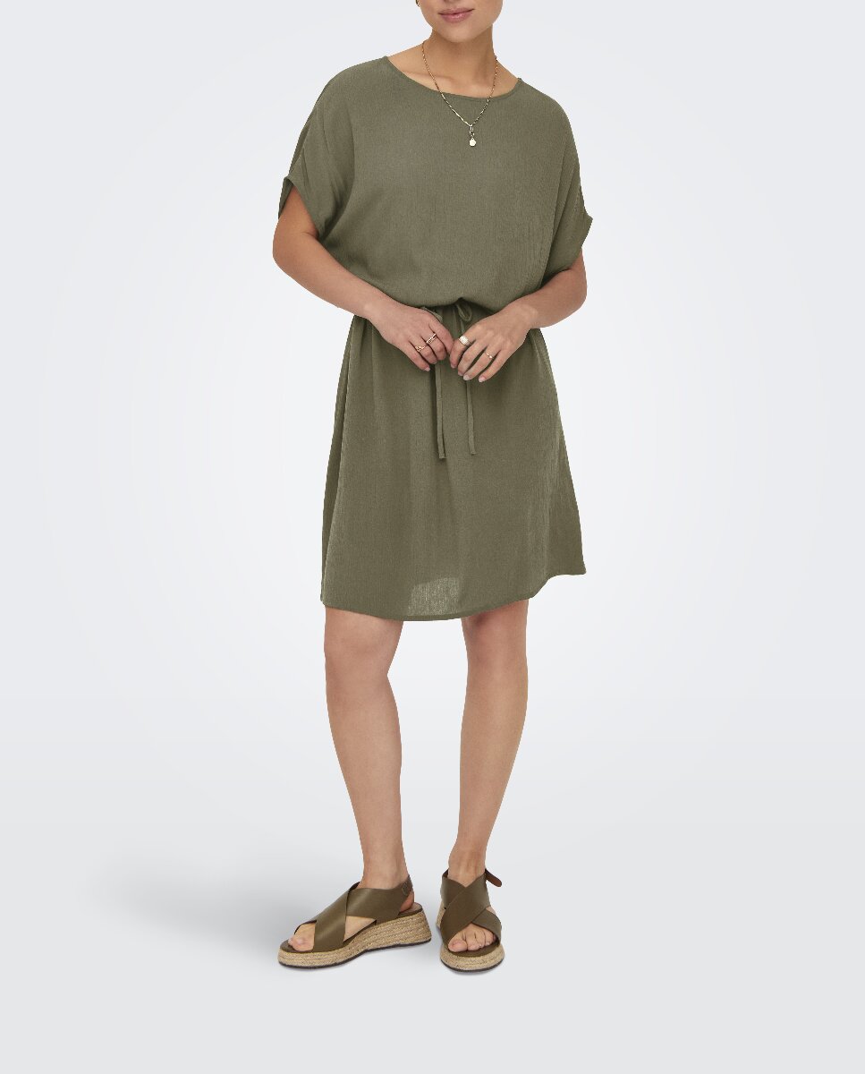Imagen 0 de Vestido midi de manga corta de mujer