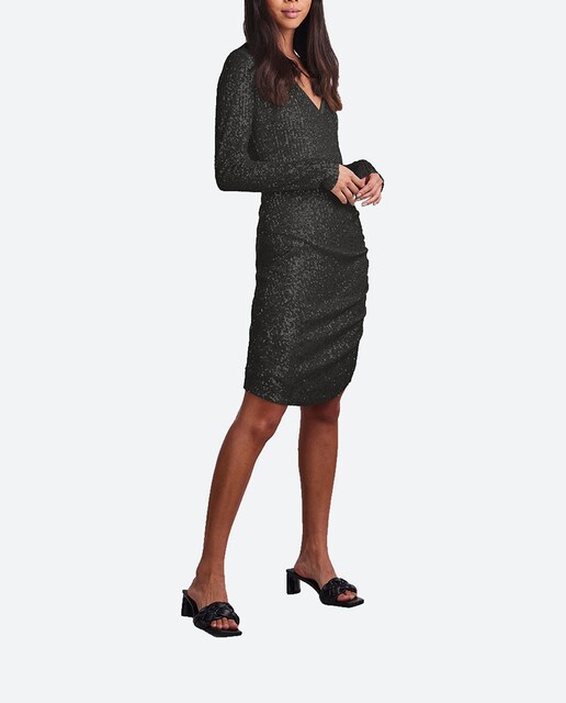 Imagen 0 de Vestido de lentejuelas con manga larga