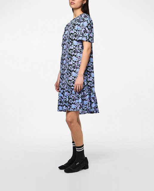 Imagen 0 de Vestido corto con volante bajo de viscosa