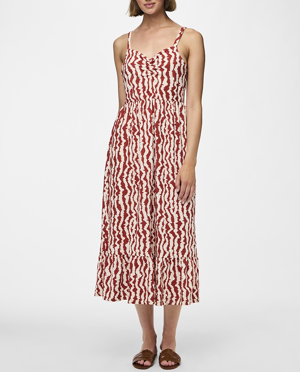 Imagen 0 de Vestido estampado largo de mujer.