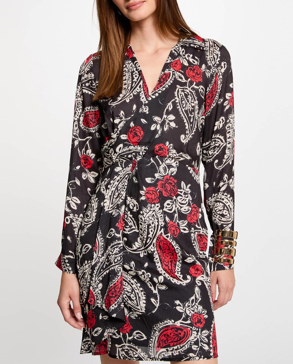 Imagen 0 de Vestido corto recto estampado