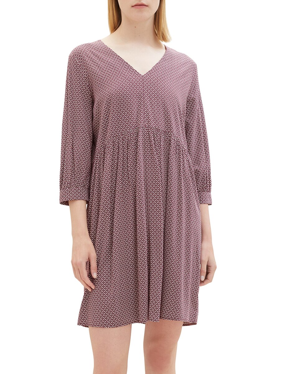 Imagen 0 de Vestido midi estampado manga francesa