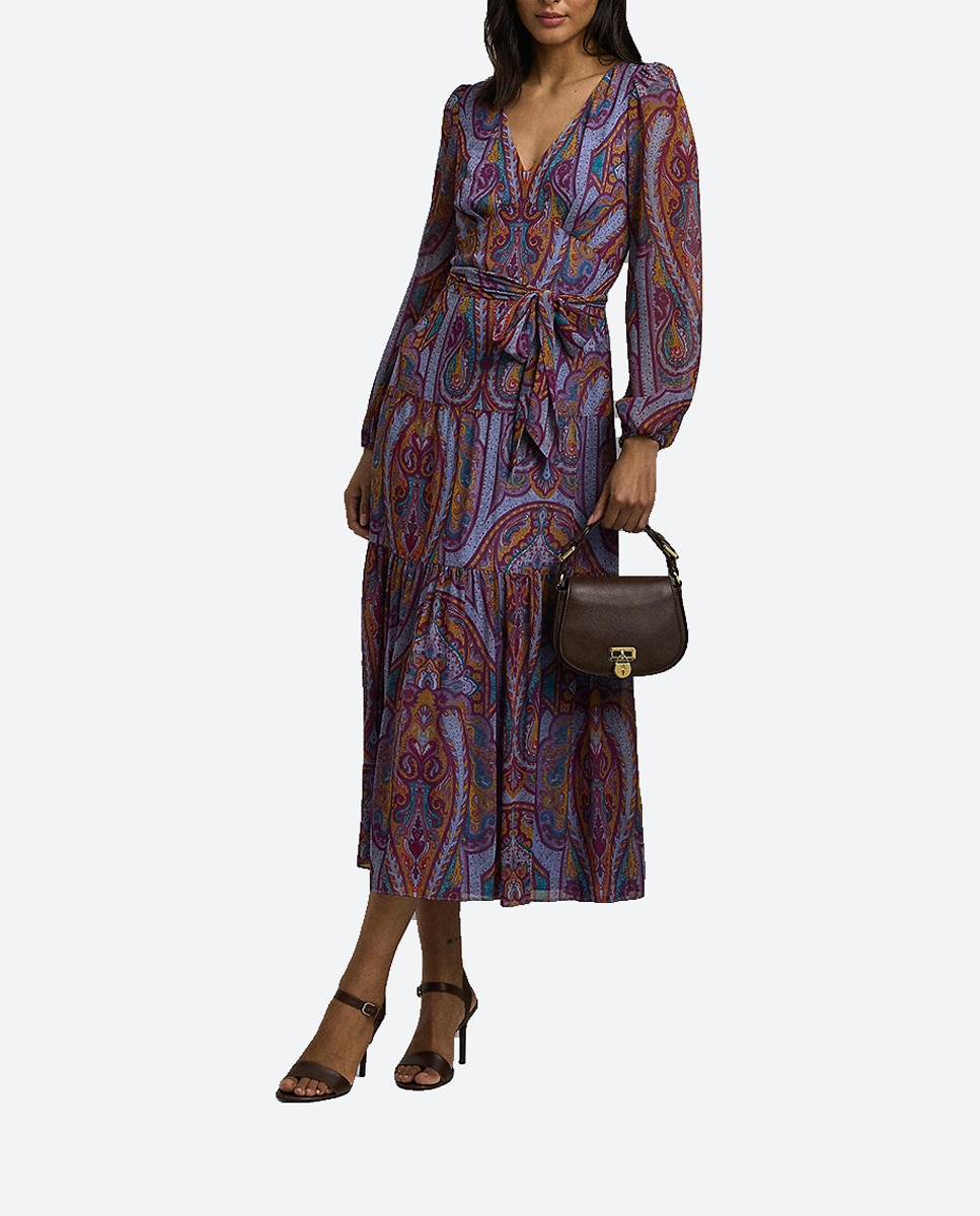 Imagen 0 de Vestido midi con estampado de cachemira
