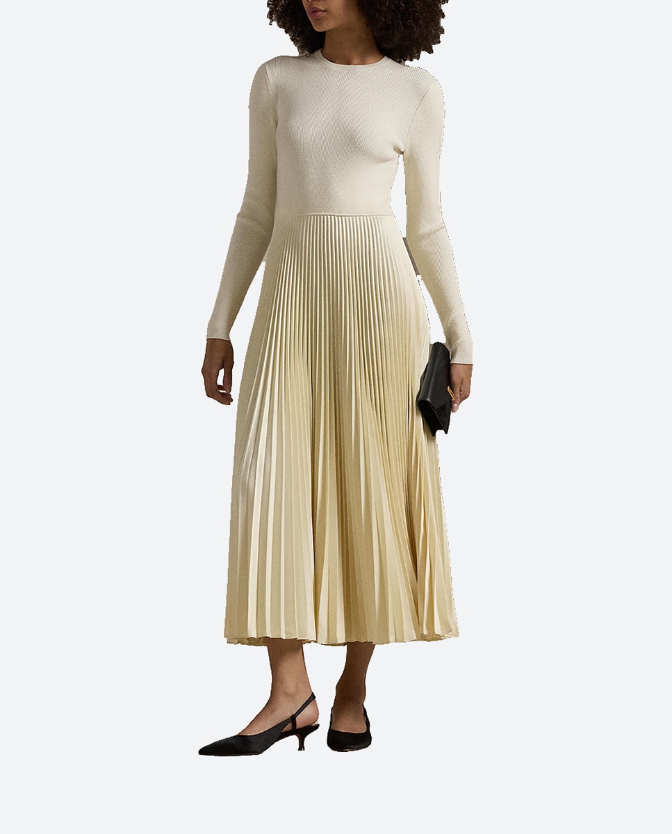 Imagen 0 de Vestido largo de lana de manga larga