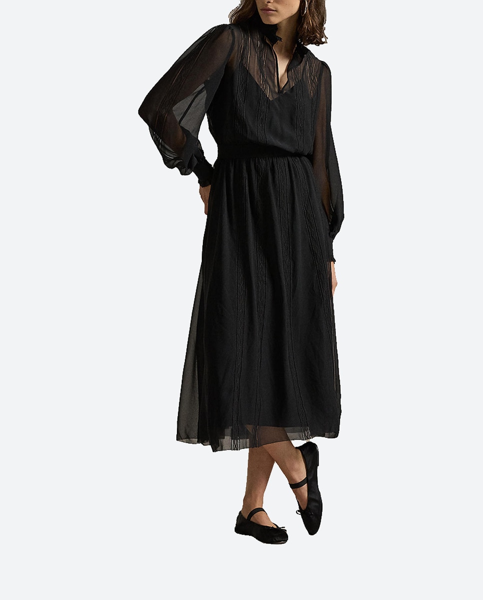 Imagen 0 de Vestido largo de cóctel de manga larga