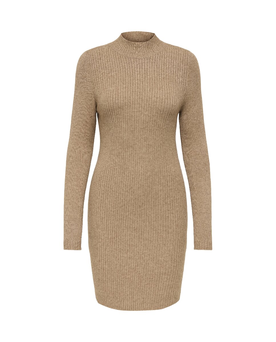 Imagen 0 de Vestido de mujer de punto con manga larga y cuello alto