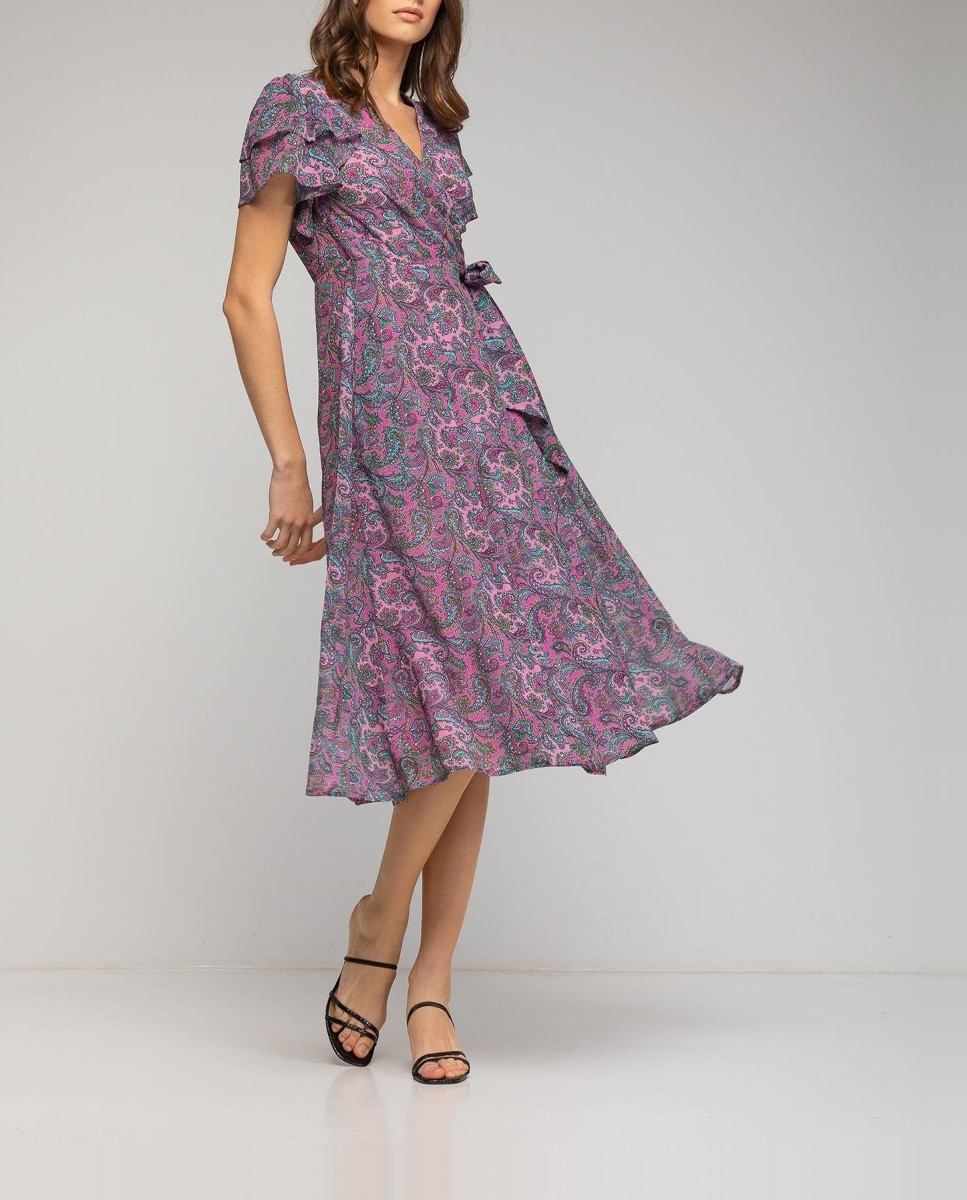 Imagen 0 de Vestido midi bohemio con estampado paisley